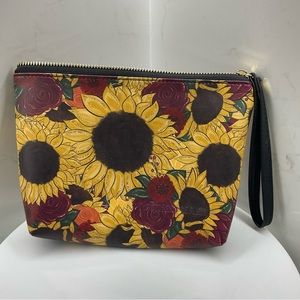 The Storehouse Flats Sunflower wristlet bag